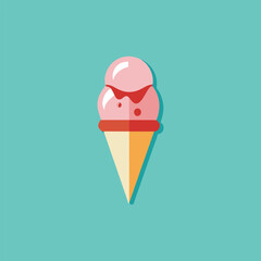 ice cream on a blue background