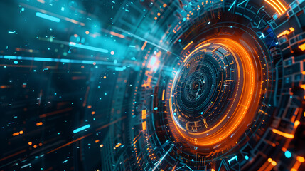 Obraz premium abstract sci fi tech background