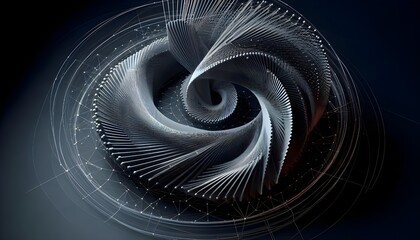 Obraz premium Abstract futuristic shape, 3d render