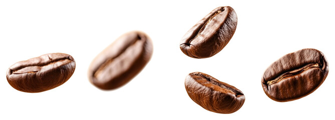 Fototapeta premium Coffee beans flying in the air coffee coffee beans beverage.