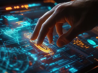 Finger Touching Screen