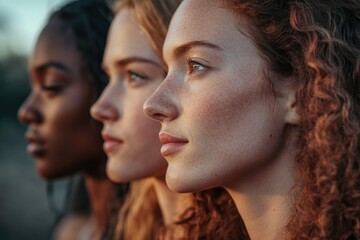 Obraz premium Women Standing Together