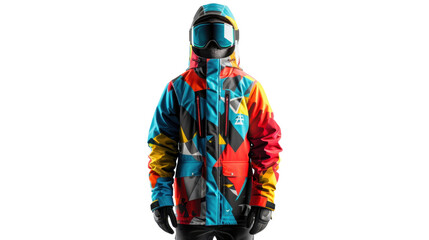 Naklejka premium Snowboard jacket on transparent background