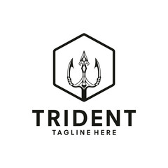 trident logo vector template illustration design