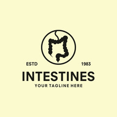 intestines logo design vector illustration