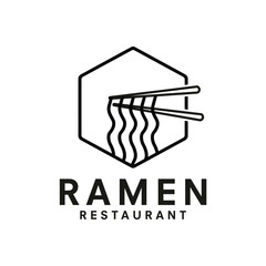 noodle logo design vector illustration