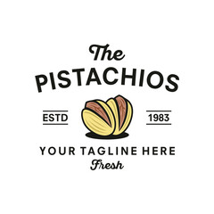 Almond logo design vector illustration