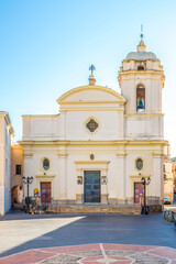 View at the Cathedral of Santa Severina and San Dionigi in the streets of Crotone in southern Italy