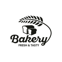 Bakery badge or label retro vector illustration. Pretzel silhouette for bakehouse. Vintage typographic logo design