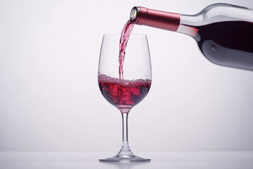 Red wine splash from top