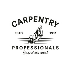 wood work carpenter on white background vector illustration