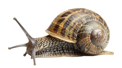 Snail on transparent background