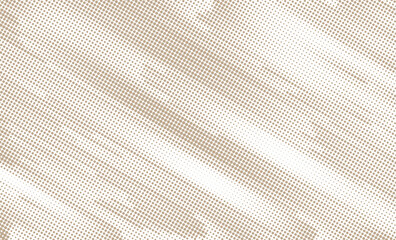 Nature beige white  halftone vector dots pattern texture pop art style Rectangle background Dynamic Halftone Motion: A Study in Diagonal Patterns and Shading, Featuring Smooth, Flowing Lines 