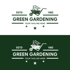 gardening logo vector template illustration design
