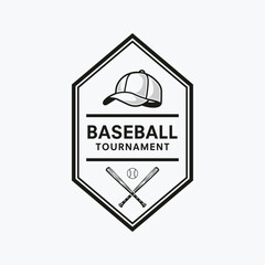 vintage logo Baseball ball vector template illustration