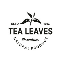 tea leaves logo vector template illustration design