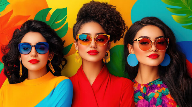 The image celebrates modern beauty with women from different ethnic backgrounds, each exuding confidence.