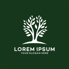 Obraz premium tree logo vector template illustration design