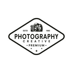 vintage Photographer logo vector template illustration design