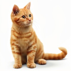 Cat drawing, kitten symbol, kitty isolated, draw pet, cat on white