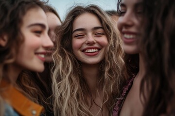 Fototapeta premium Young Women Grouped Together