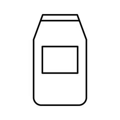 Tea bag line icon vector illustration design template elements, tea bags clip art in outline style