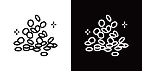 ジャックポットのシンプルなラインアイコン