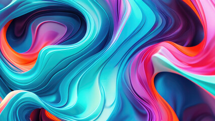 Futuristic Gradient with Electric Blue, Bright Teal, Neon Violet, and Chrome Silver