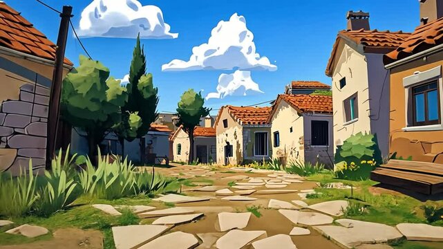 A Charming Village Street