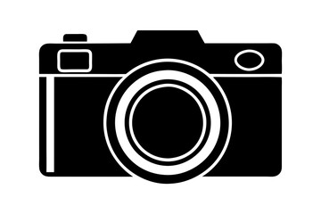 Photo camera or video camera silhouette icon for graphic design. vector illustration.