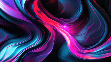 Fototapeta premium Dark Cyber Gradient: Deep Purple, Midnight Blue, Neon Magenta, and Matte Black