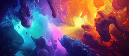 Obraz premium A vibrant surreal abstract background image filled with rich colors