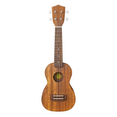 Fototapeta premium Transparent A wooden guitar with a green dot on the head