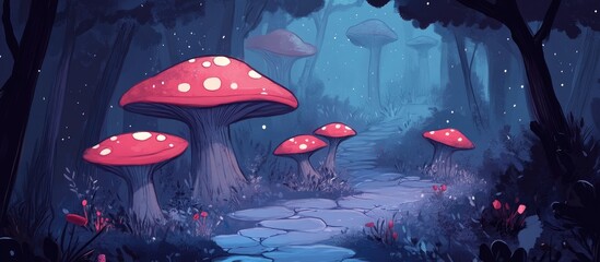 Custom Magical Background Hand Drawn Illustration