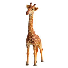 Obraz premium Transparent A giraffe standing on a white background