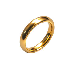 Transparent A gold ring with a shiny surface