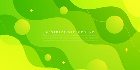 Colorful abstract background with green wave and circle pattern design vector for banner cover book flyer and other element graphic design. Eps10 vector