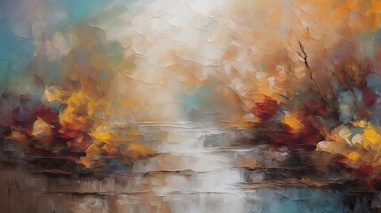 Fototapeta premium Watercolor background drawn by brush. Textured background. Oil on canvas. modern Art.