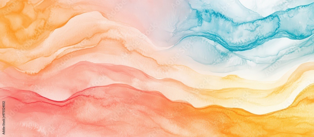 Poster abstract multicolored gradient background watercolor textured design