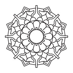Simple mandala design for pattern design with hand drawn.