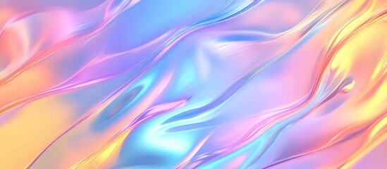 Fototapeta premium Iridescent Rainbow Holographic Foil Gradient Background