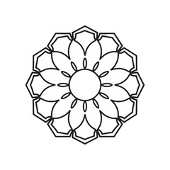 Simple mandala design for pattern design with hand drawn.