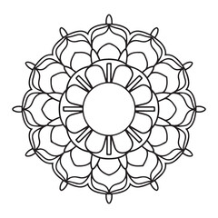 Simple mandala design for pattern design with hand drawn.