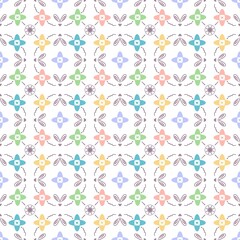 pastel seamless pattern with flowers
