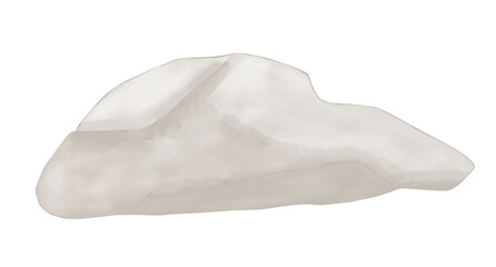 Stone huge gray watercolor digital style illustration color children's light and bright for printing and web use
