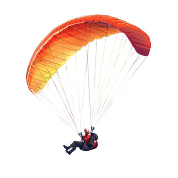 paragliding in the sky