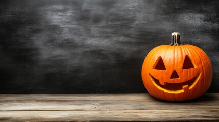 Jack-o'-lantern with a spooky smile pumpkin for Halloween