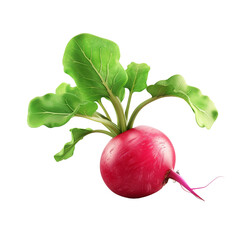 Radish red radish isolated on white background