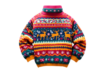 Knitted jumper isolated, transparent background