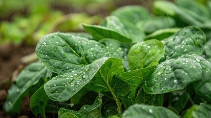 The appearance of aged spinach leaves is attractive